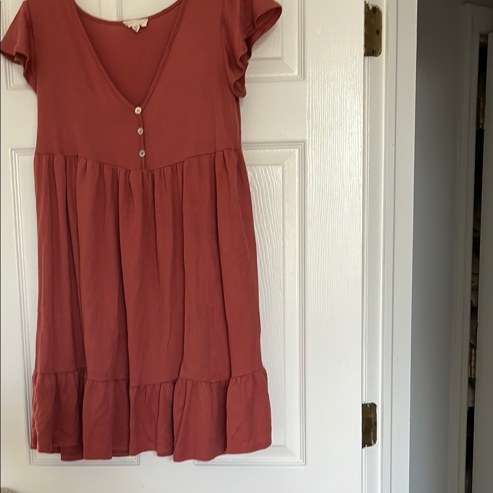 Cute casual dress rust colored